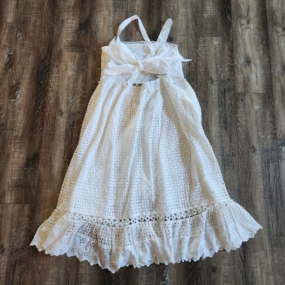 Place Nationale Le Gayan Dress White Eyelet Size 2 US Medium NWT Sleeveless Midi - Picture 6 of 10